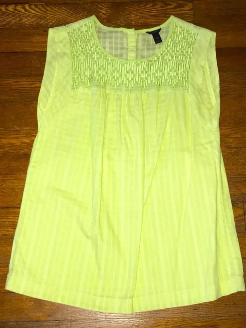 Jcrew sleeveless embroidered top